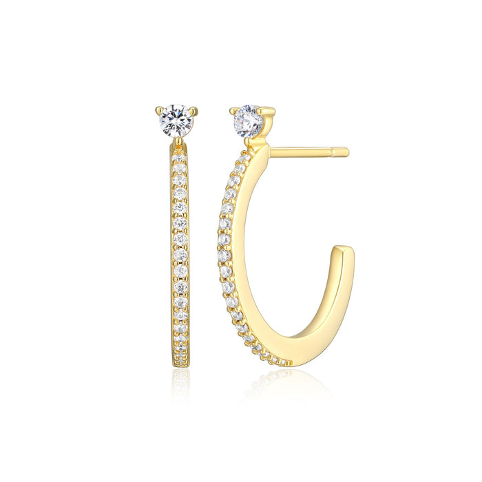 Gold Plated Pace Hoop Earring