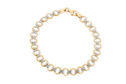 Yellow Gold Circle Link Bracelet
