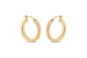 Yellow Gold Stovepipe Hoop Earrings