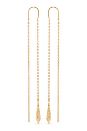 Yellow Gold Pull Through Earrings