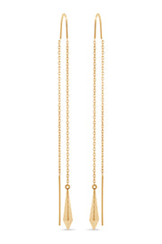 Yellow Gold Pull Through Earrings