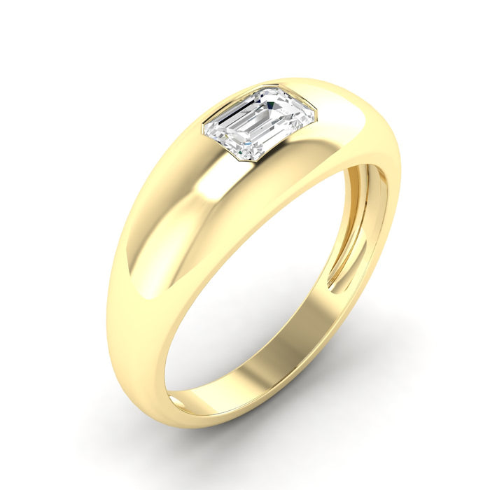 0.50CTW Lab Grown Emerald Cut Diamond Ring