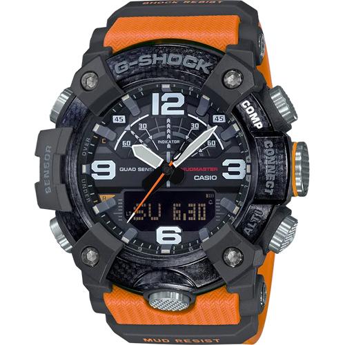 G-Shock Mudmaster Watch: Black & Orange