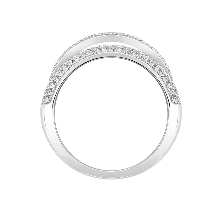 Casablanca Silver Crisscross Ring