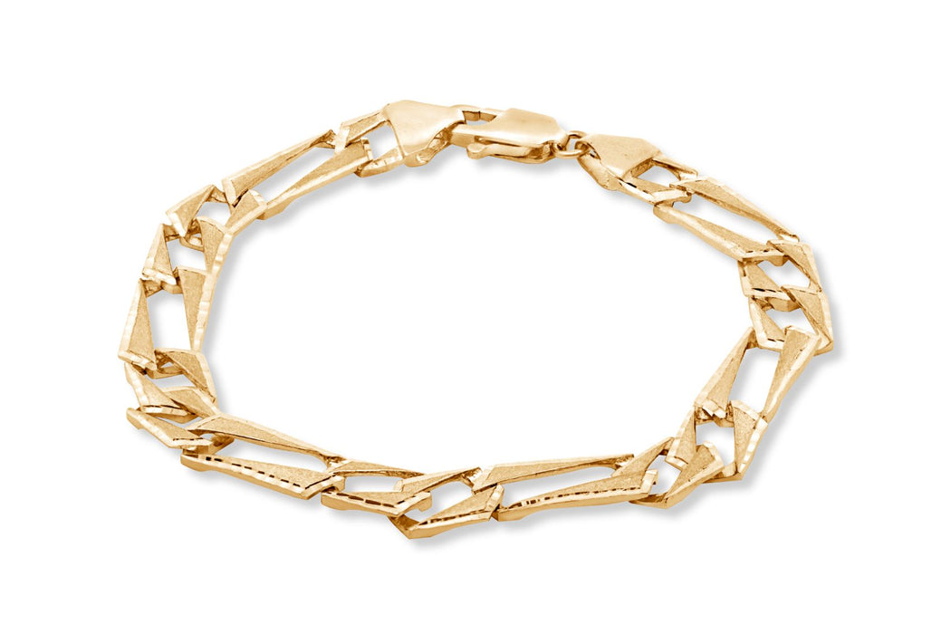 10KT Yellow Gold Square Link Chain Bracelet