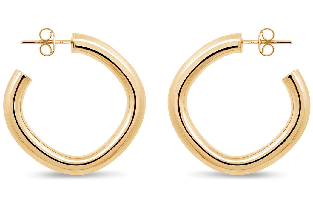10kt Yellow Gold Square Hoop