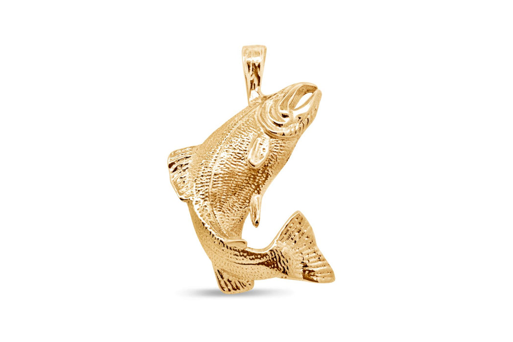 10kt Yellow Gold Large Fish Pendant