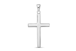 Sterling Silver Thick Cross Pendant