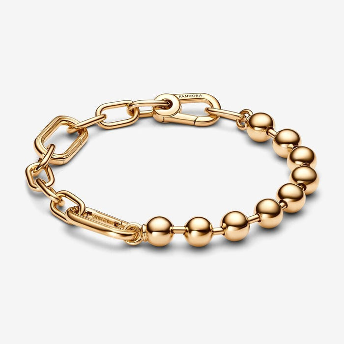 Pandora ME Metal Bead & Link Bracelet: Gold Plated