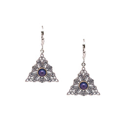 Keith Jack Sterling Silver Peacock & Fresh Water Pearl Earrings