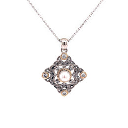 Keith Jack Sterling Silver & Pearl Necklace