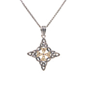 Keith Jack Two-Tone Sterling Silver Celestial Cross Necklace
