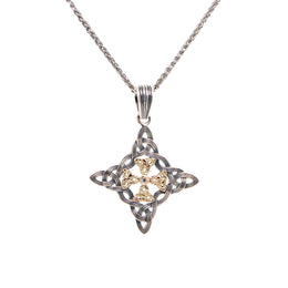 Keith Jack Two-Tone Sterling Silver Celestial Cross Necklace