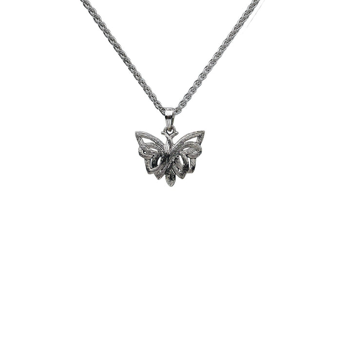 Keith Jack Silver Butterfly Necklace