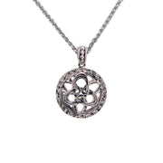 Keith Jack Silver Art Deco Trinity Knot Necklace