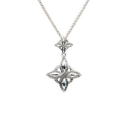 Keith Jack Silver Double Star Celestial Necklace