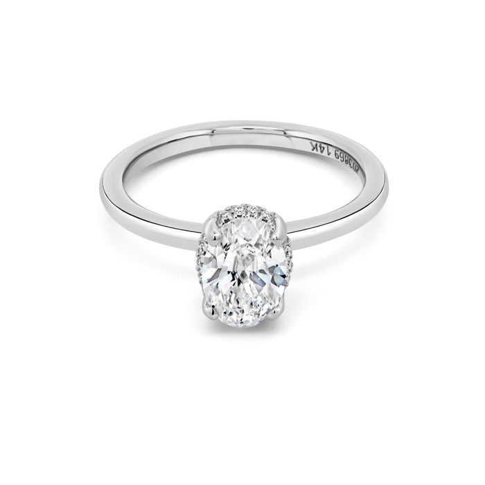 1.00CTW Lab Grown Oval Solitaire Engagement Ring