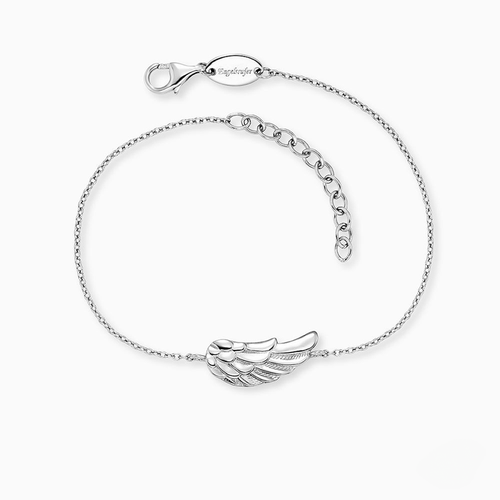 Sterling Silver Sideways Angel Wing Bracelet