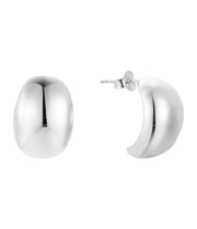 Casablanca Sterling Silver Dome Drop Earrings