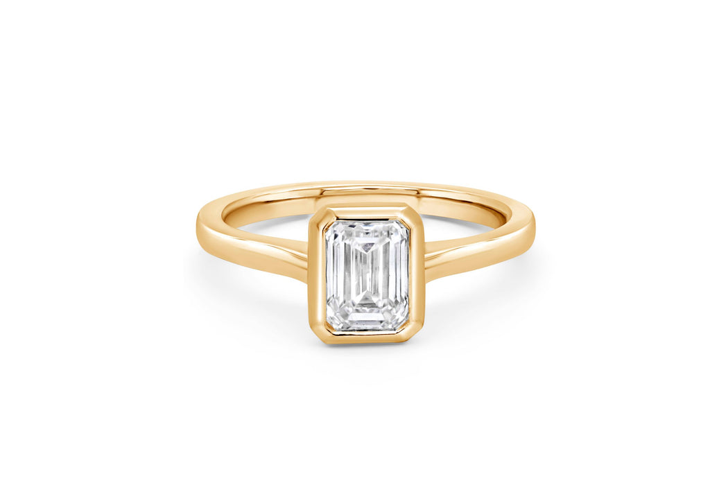 1.00CT Lab Grown Emerald Cut Engagement Ring
