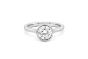 1.00CT Lab Grown Round Cut White Gold Engagement Ring