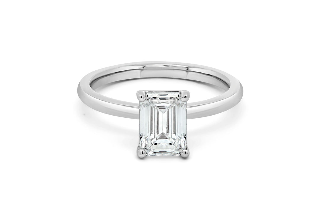 1.50CT Lab Grown Emerald Cut Engagement Ring