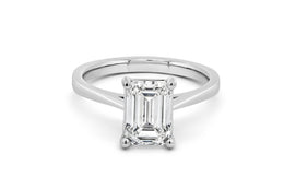 2.00CT Lab Grown Emerald Cut Engagement Ring