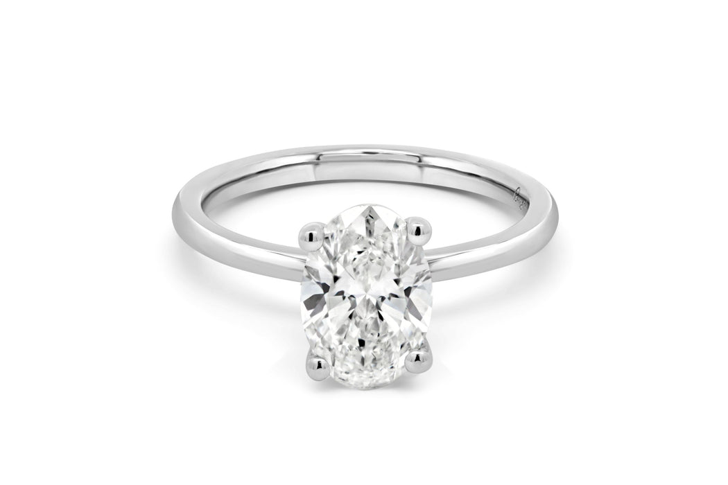 1.50CT Lab Grown Oval Cut Engagement Ring