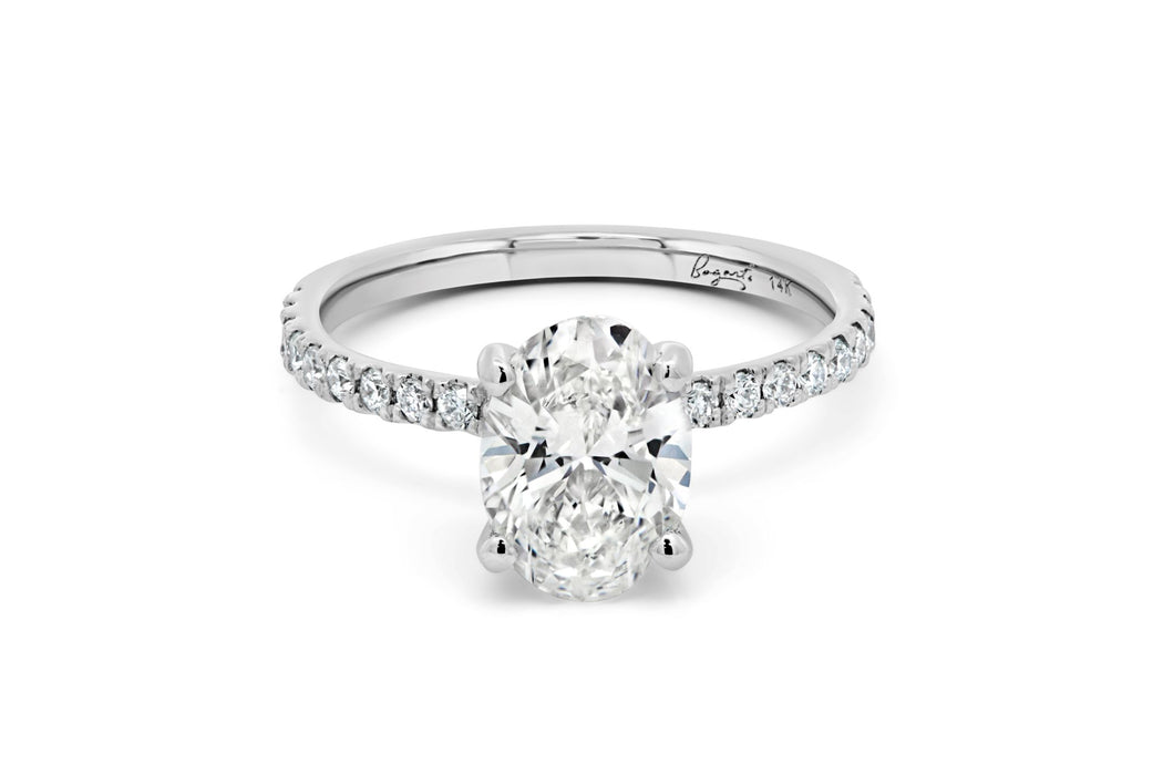 1.50CT Lab Grown Oval Cut Engagement Ring