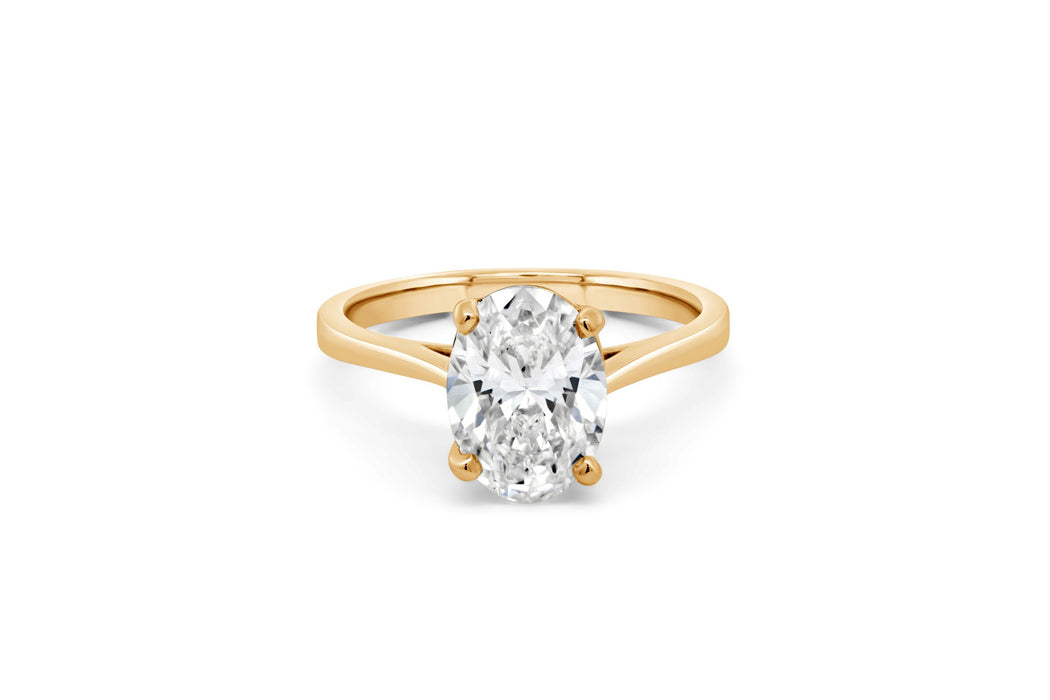 2.03CT Lab Grown Oval Engagement Ring