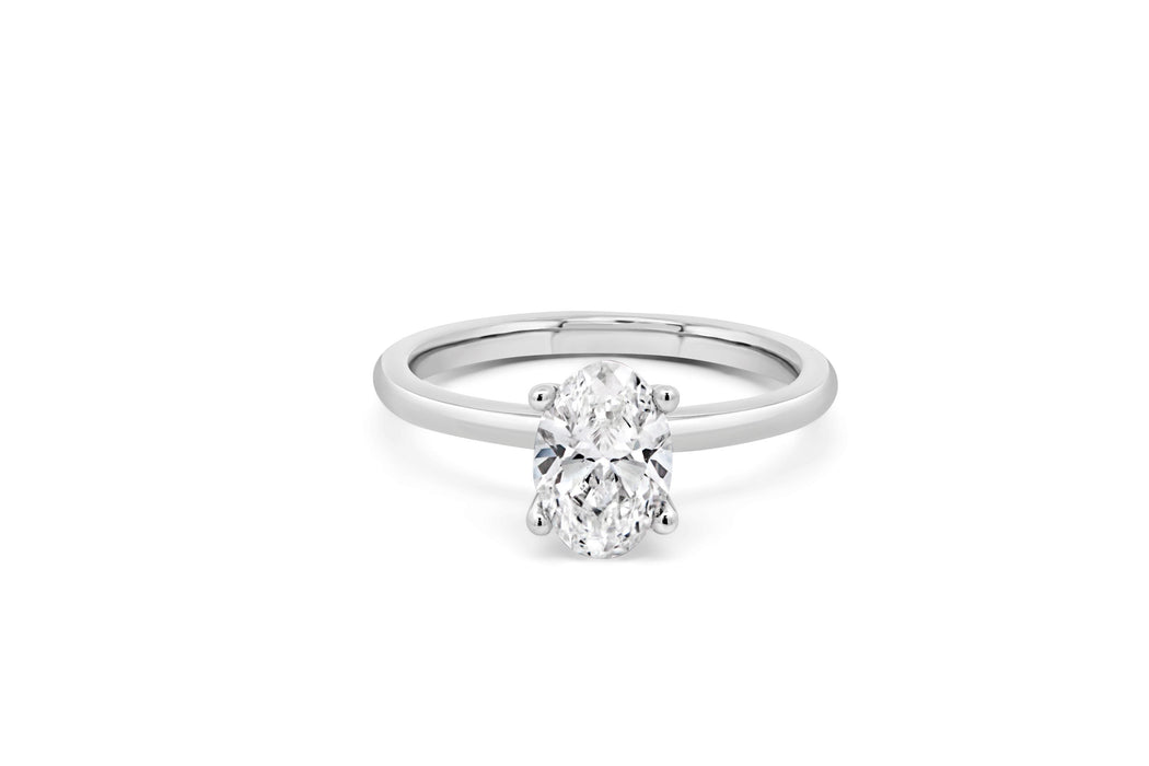 1.08CTW Lab Grown Oval Engagement Ring