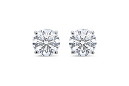 1.50CTW Bogart's Yellow Gold Lab Grown Round Diamond Stud Earrings