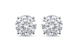 2.00CTW Bogart's White Gold Lab Grown Round Diamond Stud Earrings