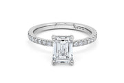 1.50CT Lab Grown Emerald Cut Engagement Ring