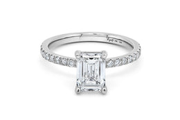 1.50CT Lab Grown Emerald Cut Engagement Ring