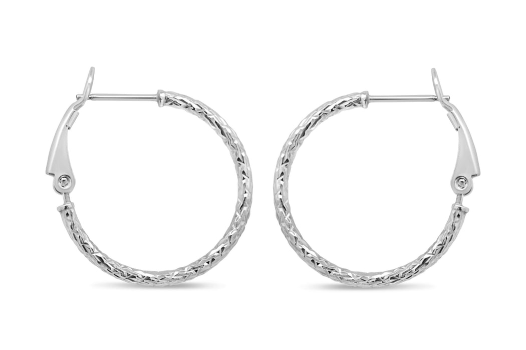 Sterling Silver Diamond Cut Earrings