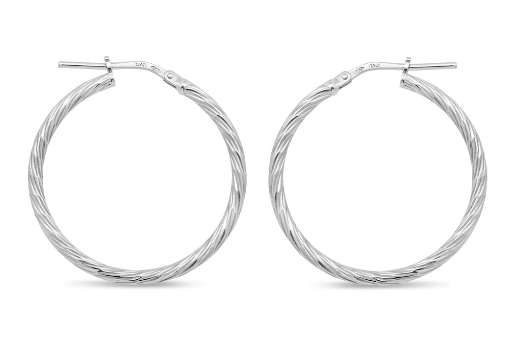 Sterling Silver Medium Twist Earrings