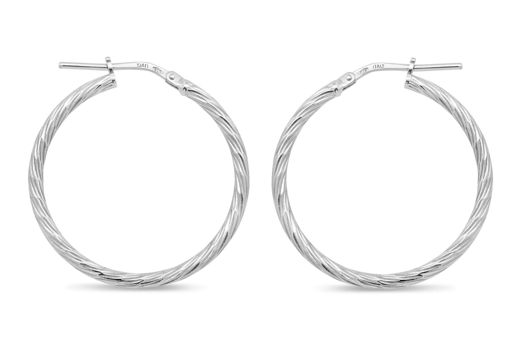 Sterling Silver Medium Twist Earrings