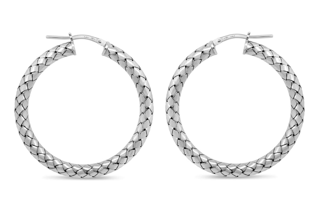 Sterling Silver Large Hoop Earrings