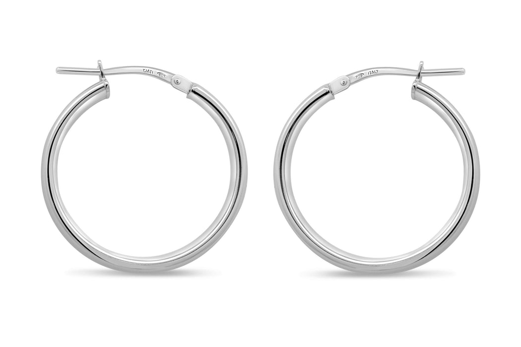 Sterling Silver Large Hoop Earrings