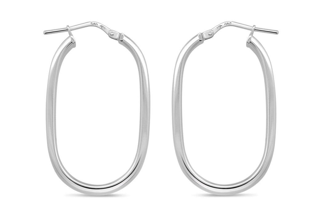 Sterling Silver Round Hoop Earrings