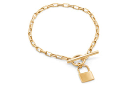 Yellow Gold Toggle Lock Bracelet