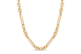 Yellow Gold Paperclip Necklace