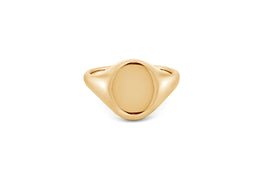 Yellow Gold Oval Signet Ring