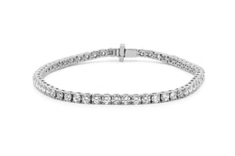 5.13CTW White Gold Lab Grown Diamond Tennis Bracelet