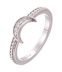 Casablanca Crescent Moon Sterling Silver Ring
