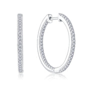 Casablanca Inside-Out Sterling Silver Hoop Earrings