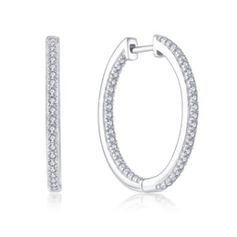 Casablanca Inside-Out Sterling Silver Hoop Earrings