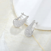 Casablanca Sterling Silver CZ Sparkle Drop Earrings