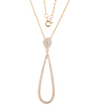 Casablanca Gold Plated Sterling Silver Tear Drop Necklace